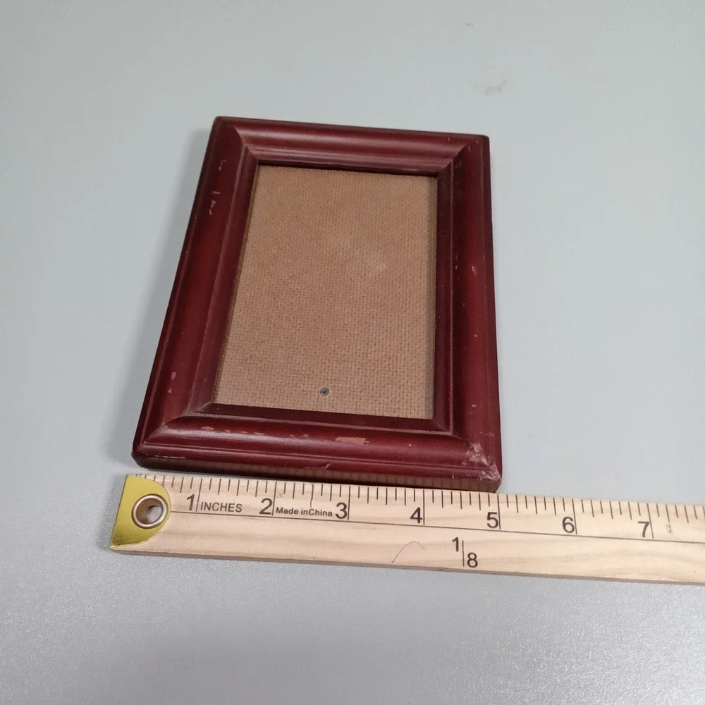 Mahogany Wood Picture Frame‎ 5x7 Beveled Tabletop Photo Display Dark Red Brown